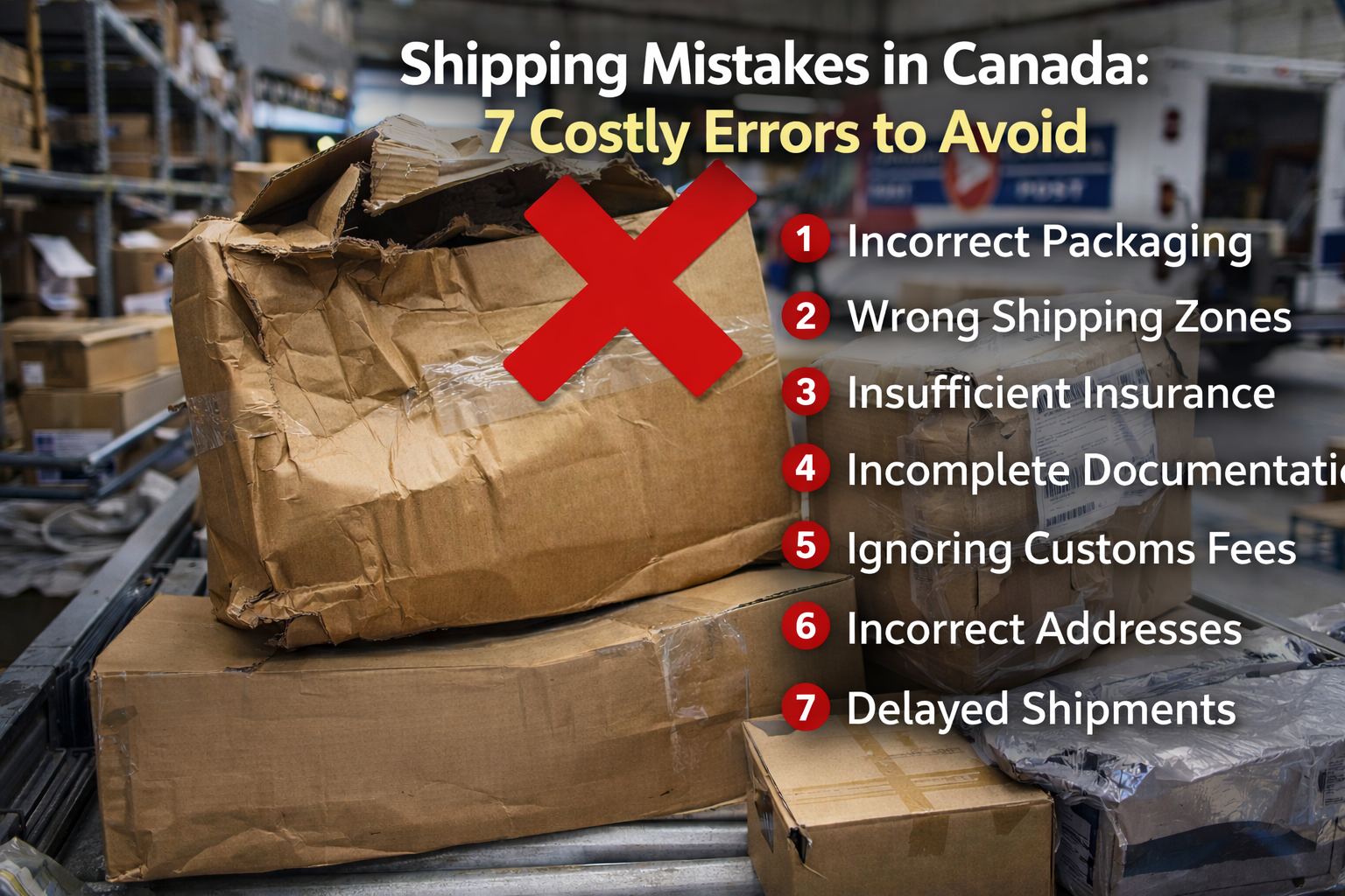 shipping mistakes in Canada